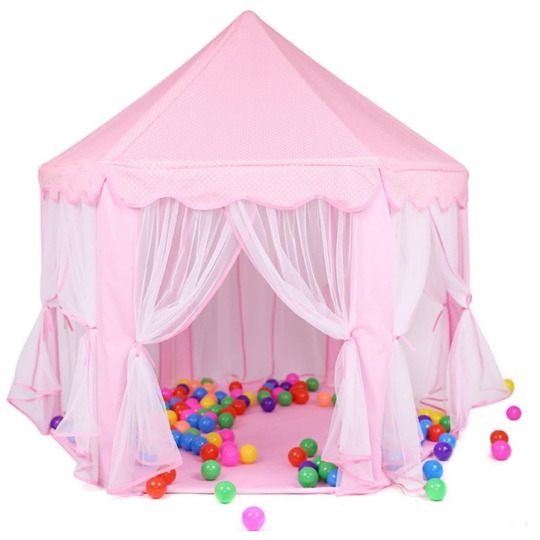 Deluxe Kids Princess Children Play Castle Tent, Garden Outdoor Indoor Playhouse, Large Playhouse For Kids Festival Fairy Princess Castle Tent, Newest Design, Extra Large Room, for Girls