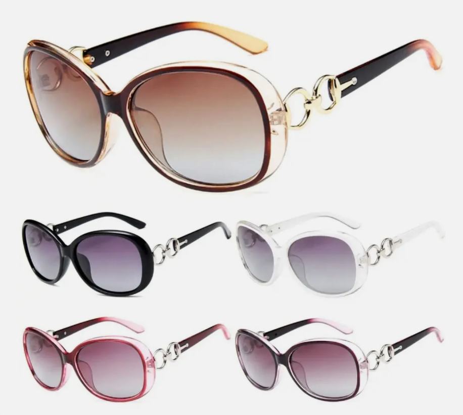 Designer Oversized Polarized Sunglasses for Women - Fashionable Shades with UV400