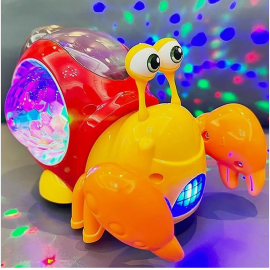 Electric Music Crawling Crab Baby Toy LED Light Up Kids Toddler Interactive Toys