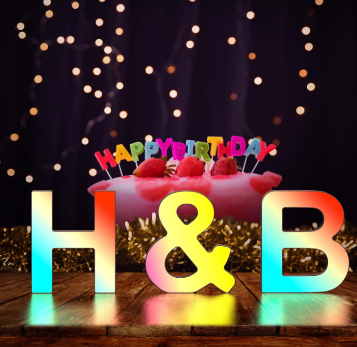 A - Z LED Illuminating Light Up Letters USB Powered, LED Letter Lights Colour Changing Alphabet Sign Party Birthday Decorations, APP Control, Night Light Christmas Valentine Wall Table Decor