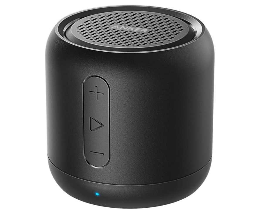 Mini Super-Portable Bluetooth Speaker with 15-Hour Playtime, 66-Foot Bluetooth Range, Wireless Speaker with Enhanced Bass, Noise-Cancelling Microphone, for Outdoor, Travel, Home
