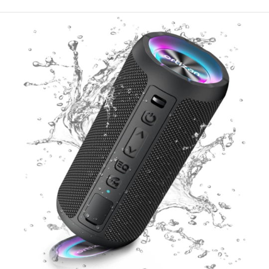 Portable Wireless Bluetooth Speaker With Led Light, Louder Volume & Enhanced Bass, IPX7 Waterproof, 30H Playtime, Durable Loud Outdoor Speaker for Travel, Sport