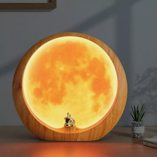 Romantic LED Moon Atmosphere Night Light Lamp Touch Control Energy Saving Home Ornament
