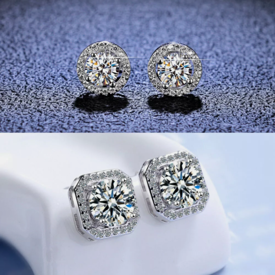 Gorgeous Round Cut Cubic Zirconia 925 Silver Stud Earrings for Women Stunning Jewellery