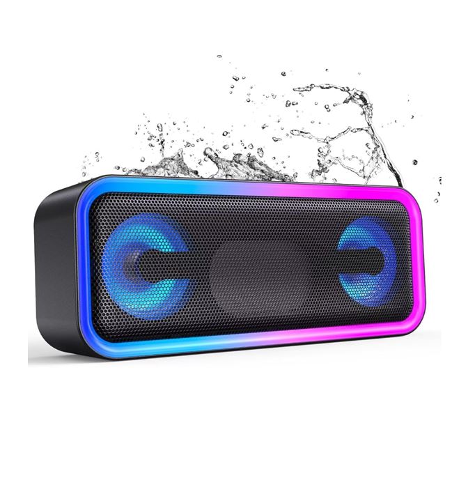 High Quality Loud Bluetooth Speaker Portable Speaker Wireless Bluetooth with 20W Powerful Sound, RGB Lights, TWS Pairing, Bluetooth 5.3 IPX5 Waterproof Shower Outdoor Speaker for Garden Party BBQ Travel