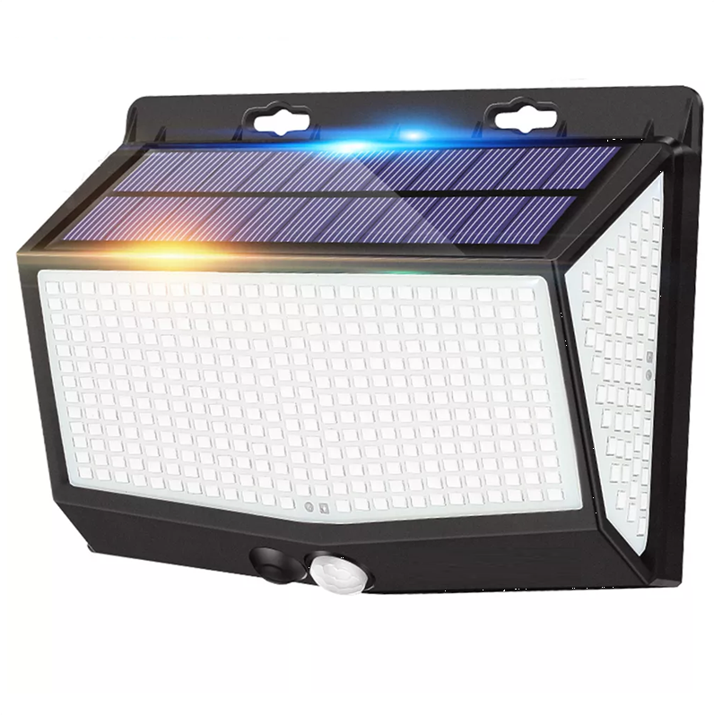 468 LED Solar Powered PIR Motion Sensor Wall Lights Outdoor Garden Security Lamp