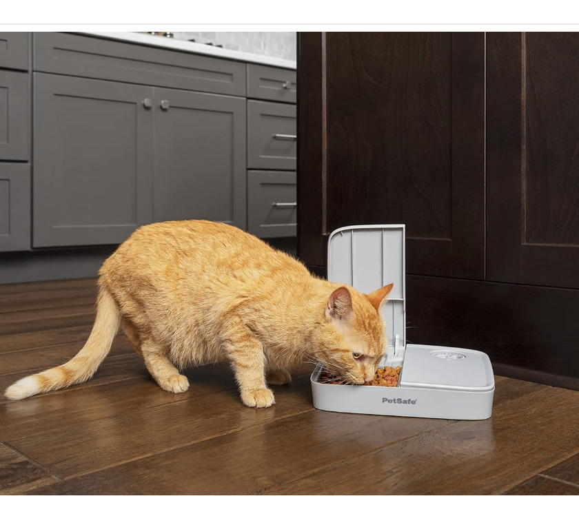Automatic Pet Feeder For Dogs and Cats, Twin Compartment with Schedule Timer Settings