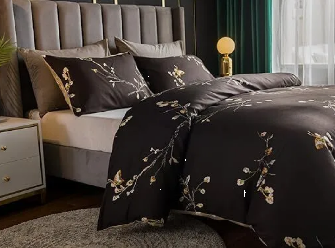 Premium Luxury Beautiful Floral Duvet Cover Set Luxury Duvet Cover Bedding Set Single Double King and Super King Sizes
