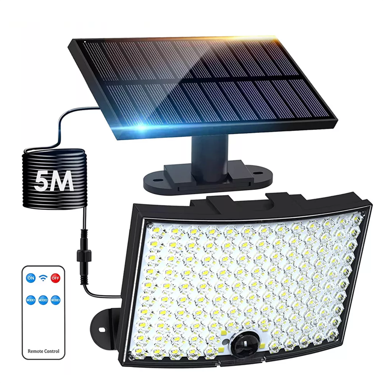 LED Solar Power PIR Motion Sensor Split Wall Light Security Outdoor Garden Lamp