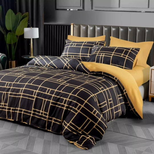 Premium Duvet Cover Set Reversible Luxury Duvet Cover Bedding Set Single Double King and Super King Sizes
