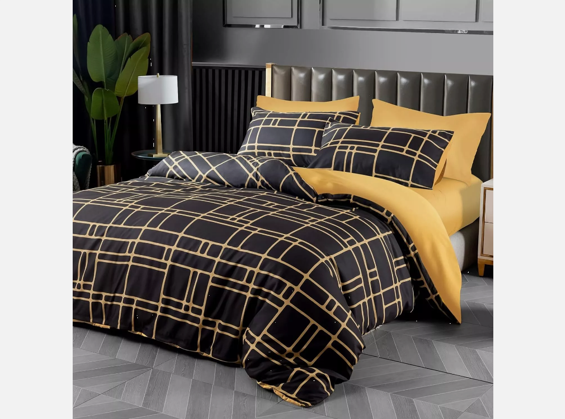 Premium Duvet Cover Set Reversible Luxury Duvet Cover Bedding Set Single Double King and Super King Sizes