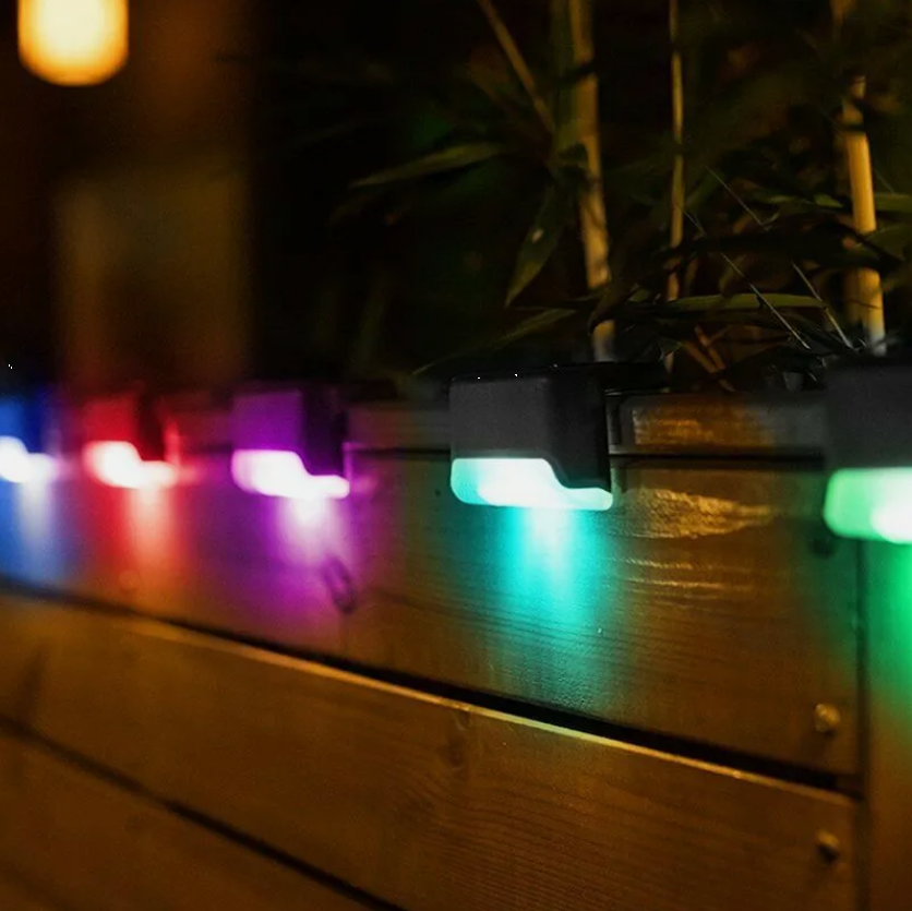 Solar LED Decking Fence Down Lights Garden Patio Stairs Pathways Steps - Warm White/Cool White/RGB Multicoloured