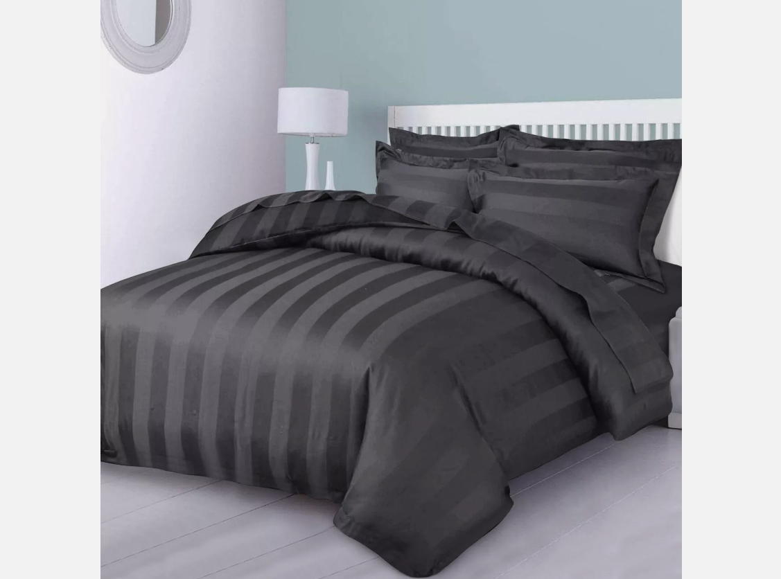 Luxury Duvet Cover Set Stripe Quilt Covers Bedding Sets Single Double King and Super King Sizes